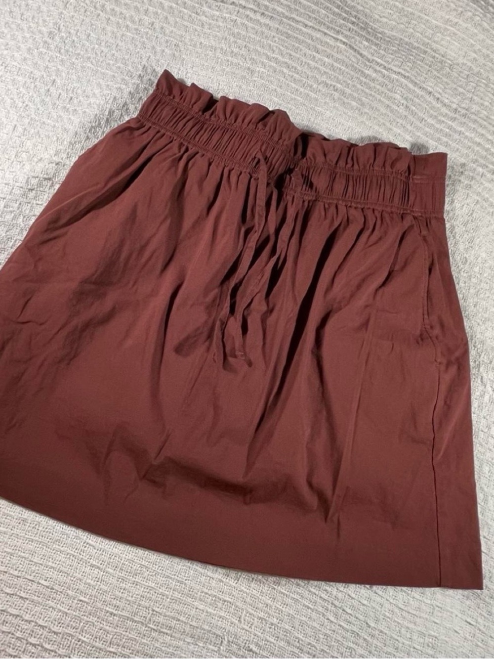 Women’s Drawstring Waist Burgundy/Copper Skirt